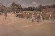 William Merritt Chase The boat in the park china oil painting artist